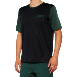 Koszulka męska 100% RIDECAMP Jersey krótki rękaw black forest green roz. M