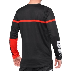 Koszulka męska 100% R-CORE Jersey długi rękaw red black roz. M (NEW)