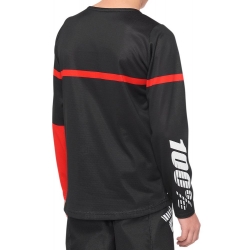 Koszulka juniorska 100% R-CORE Jersey długi rękaw red black roz. XL (NEW)