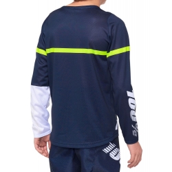 Koszulka juniorska 100% R-CORE Jersey długi rękaw dark blue yellow roz. M (NEW)