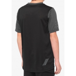 Koszulka juniorska 100% RIDECAMP Youth Jersey krótki rękaw black charcoal roz. XL (NEW 2021)