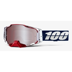 Gogle 100% ARMEGA Googgle LTD LOIC BRUNI HiPER Silver Mirror Lens (Szyba Srebrna Lustrzana, LT 20%-30%) (NEW) (LIMITED E