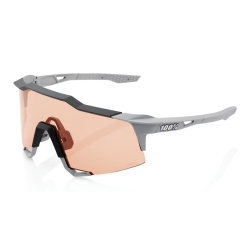 Okulary 100% SPEEDCRAFT Soft Tact Stone Grey - HiPER Coral Lens (Szkła Koralowe LT 52% + Szkła Przeźroczyste LT 93%) (NE