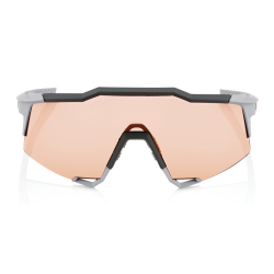 Okulary 100% SPEEDCRAFT Soft Tact Stone Grey - HiPER Coral Lens (Szkła Koralowe LT 52% + Szkła Przeźroczyste LT 93%) (NEW 2021)