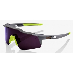 Okulary 100% SPEEDCRAFT SL Soft Tact Midnight Mauve - Dark Purple Lens (Szkła Fioletowe, LT 10% + Szkła Przeźroczyste, L