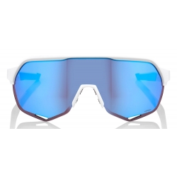 Okulary 100% S2 Matte White - HiPER Blue Multilayer Mirror Lens (Szkła Niebieskie Lustrzane Wielowarstwowe, LT 15% + Szkła Przeźroczyste, LT 93%) (NEW