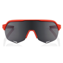 Okulary 100% S2 Soft Tact Coral - Smoke Lens (Szkła Czarne Smoke, LT 12% + Szkła Przeźroczyste, LT 93%) (NEW)