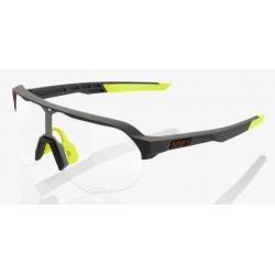 Okulary 100% S2 Soft Tact Cool Grey - Photochromic Lens (Szkła Fotochromatyczne, LT 16-77%) (NEW)