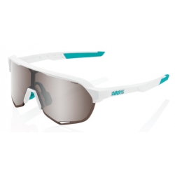 Okulary 100% S2 BORA Hans Grohe Team White - HiPER Silver Mirror Lens (Szkła Srebrne Lustrzane, LT 14% + Szkła Przeźrocz