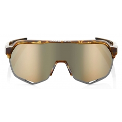 Okulary 100% S2 Cadence Gloss Havana - Soft Gold Lens (Szkła Złote, LT 10% + Szkła Przeźroczyste, LT 93%)