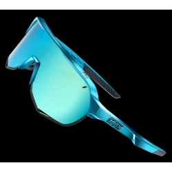 Okulary 100% S2 Peter Sagan LE Blue Topaz - Blue Topaz Multilayer Mirror Lens (Szkła Błękitne Lustrzane Wielowarstwowe, LT 14% + Szkła Przeźroczyste,