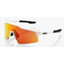 Okulary 100% SPEEDCRAFT SL Soft Tact Off White - HiPER Red Multilayer Mirror Lens (Szkła Czerwone Lustrzane Wielowarstwo