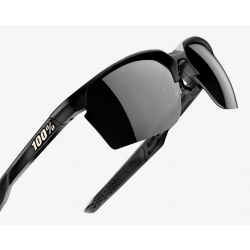 Okulary 100% SPORTCOUPE Soft Tact Black - Smoke Lens (Szkła Czarne Smoke, LT 12% + Szkła Przeźroczyste, LT 93%) (NEW)