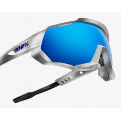 Okulary 100% SPEEDTRAP Matte White - HiPER Blue Multilayer Mirror Lens (Szkła Niebieskie Lustrzane Wielowarstwowe, LT 13% + Szkła Przeźroczyste, LT 93