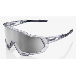 Okulary 100% SPEEDTRAP Matte Translucent Crystal Grey - HiPER Silver Mirror Lens (Szkła Srebrne Lustrzane, LT 13% + Szkł