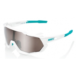 Okulary 100% SPEEDTRAP BORA Hans Grohe Team White - HiPER Silver Mirror Lens (Szkła Srebrne Lustrzane, LT 13% + Szkła Pr