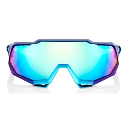 Okulary 100% SPEEDTRAP Matte Metallic Into the Fade - Blue Topaz Multilayer Mirror Lens (Szkła Błękitne Lustrzane Wielowarstwowe, LT 11% + Szkła Przeź