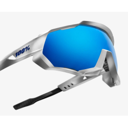 Okulary 100% SPEEDTRAP Matte White - HiPER Blue Multilayer Mirror Lens (Szkła Niebieskie Lustrzane Wielowarstwowe LT 13% + Szkła Przeźroczyste LT 93%)