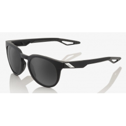 Okulary 100% CAMPO Soft Tact Black - Grey PEAKPOLAR Lens (Szkła Polaryzacyjne Szare, LT 17%) (NEW)