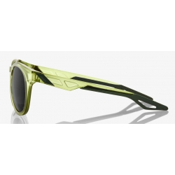 Okulary 100% CAMPO Matte Translucent Olive Slate - Black Mirror Lens (Szkła Czarne Lustrzane, LT 11%) (NEW)