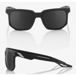 Okulary 100% CENTRIC Matte Black - Smoke Lens (Szkła Czarne Smoke, LT 12%) (NEW)