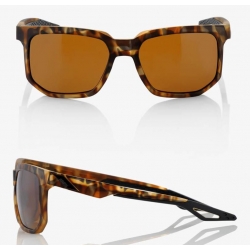 Okulary 100% CENTRIC Soft Tact Havana - Bronze PEAKPOLAR Lens (Szkła Polaryzacyjne Brązowe, LT 17%) (NEW)