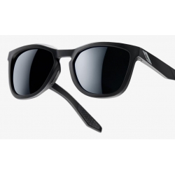 Okulary 100% HUDSON Soft Tact Black - Smoke Lens (Szkła Czarne Smoke, LT 12%) (NEW)