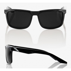 Okulary 100% BLAKE Polished Black - Grey PEAKPOLAR Lens (Szkła Polaryzacyjne Szare, LT 17%) (NEW)