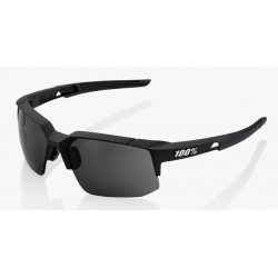 Okulary 100% SPEEDCOUPE Soft Tact Black - Smoke Lens (Szkła Czarne Smoke, LT 12% + Szkła Przeźroczyste, LT 93%) (NEW)