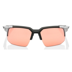 Okulary 100% SPEEDCOUPE Soft Tact Stone Grey - HiPER Coral Lens (Szkła Koralowe, LT 52% + Szkła Przeźroczyste, LT 93%) (NEW)