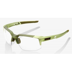Okulary 100% SPEEDCOUPE Matte Metallic Viperidae - Bronze Multilayer Mirror Lens (Szkła Brązowe Lustrzane Wielowarstwowe, LT 17% + Szkła Przeźroczyste