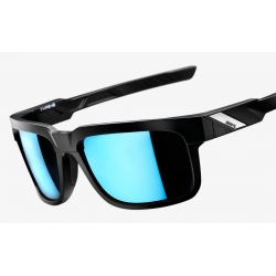 Okulary 100% TYPE-S Matte Black - HiPER Blue Multilayer Mirror Lens (Szkła Niebieskie Lustrzane Wielowarstwowe, LT 15%) (NEW)