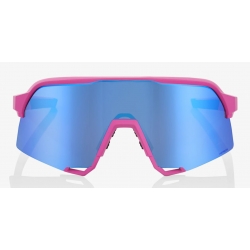 Okulary 100% S3 Matte Pink - HiPER Blue Multilayer Mirror Lens (Szkła Niebieskie Lustrzane Wielowarstwowe, LT 15% + Szkła Przeźroczyste, LT 93%) (NEW)