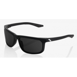 Okulary 100% HAKAN Soft Tact Black - Grey PEAKPOLAR Lens (Szkła Polaryzacyjne Szare, LT 17%) (NEW)