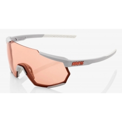 Okulary 100% RACETRAP Soft Tact Stone Grey - HiPER Coral Lens (Szkła Koralowe, LT 52% + Szkła Przeźroczyste, LT 93%) (NE