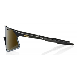 Okulary 100% HYPERCRAFT Matte Black - Soft Gold Mirror Lens (Szkła Złote Lustrzane Wielowarstwowe, LT 10% + Szkła Przeźroczyste, LT 93%) (NEW)