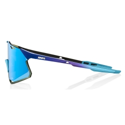 Okulary 100% HYPERCRAFT Matte Metallic Into the Fade - Blue Topaz Multilayer Mirror Lens (Szkła Błękitne Lustrzane Wielowarstwowe, LT 11% + Szkła Prze