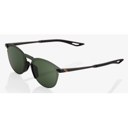 Okulary 100% LEGERE ROUND Matte Black - Grey Green Lens (Szkła Szaro Zielone,  LT 12% + Szkła Przeźroczyste,  LT 93%) (N