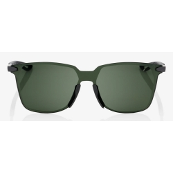 Okulary 100% LEGERE SQUARE Matte Black - Grey Green Lens (Szkła Szaro-Zielone, LT 12%)