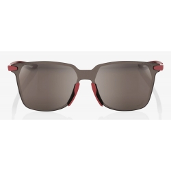 Okulary 100% LEGERE SQUARE Soft Tact Crimson - HiPER Silver Mirror Lens (Szkła Srebrne Lustrzane, LT 14% + Szkła Przeźroczyste, LT 93%) (NEW)