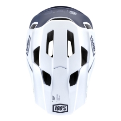 Kask full face 100% TRAJECTA Helmet White Navy roz. M (56-58 cm)