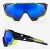 Okulary 100% SPEEDTRAP Soft Tact Black/Neon Yellow - Electric Blue Mirror Lens (Szkła Niebieskie Lustrzane, LT 14% + Szkła Przeźroczyste, LT 93%)