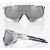 Okulary 100% SPEEDTRAP Matte Translucent Crystal Grey - HiPER Silver Mirror Lens (Szkła Srebrne Lustrzane, LT 13% + Szkła Przeźroczyste, LT 93%)