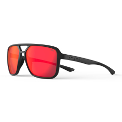 Okulary TIFOSI SALTO blackout (1 szkło Smoke Red Mirror 15% transmisji światła) (NEW)